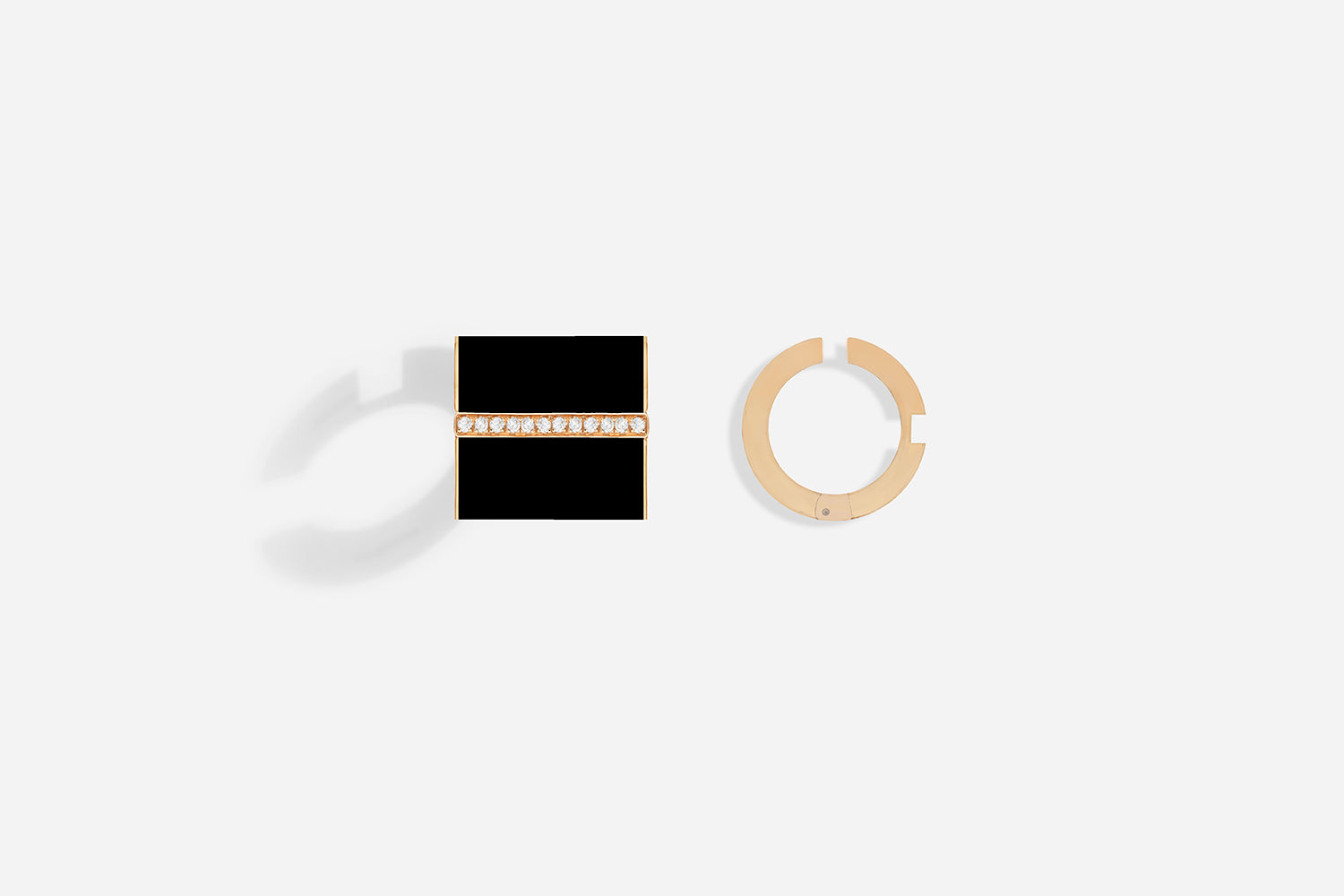 ROSE GOLD B16 BLACK LACQUER EAR CUFF