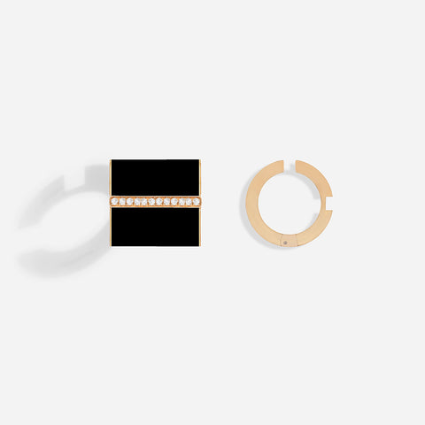 ROSE GOLD B16 BLACK LACQUER EAR CUFF