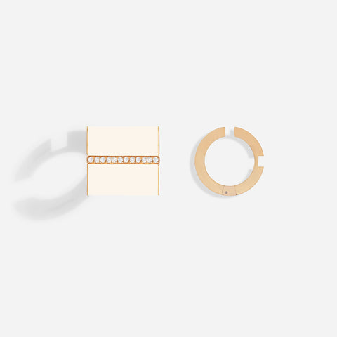 ROSE GOLD B16 WHITE LACQUER EAR CUFFS
