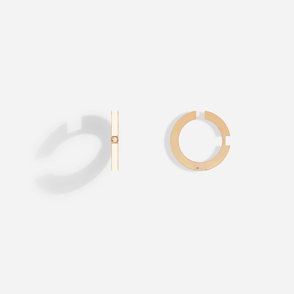 ROSE GOLD WHITE LACQUER EAR CUFFS