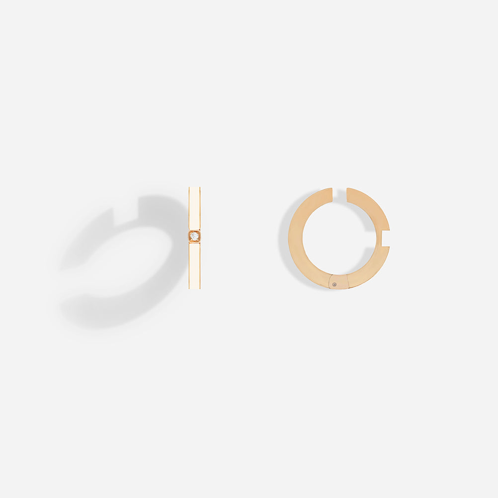 ROSE GOLD WHITE LACQUER EAR CUFFS