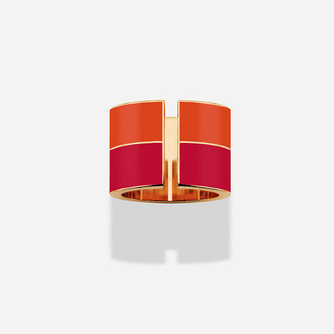 ROSE GOLD B16 RED ORANGE LACQUER C RING