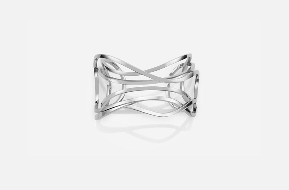 SERPENTINE CUFF / White Gold