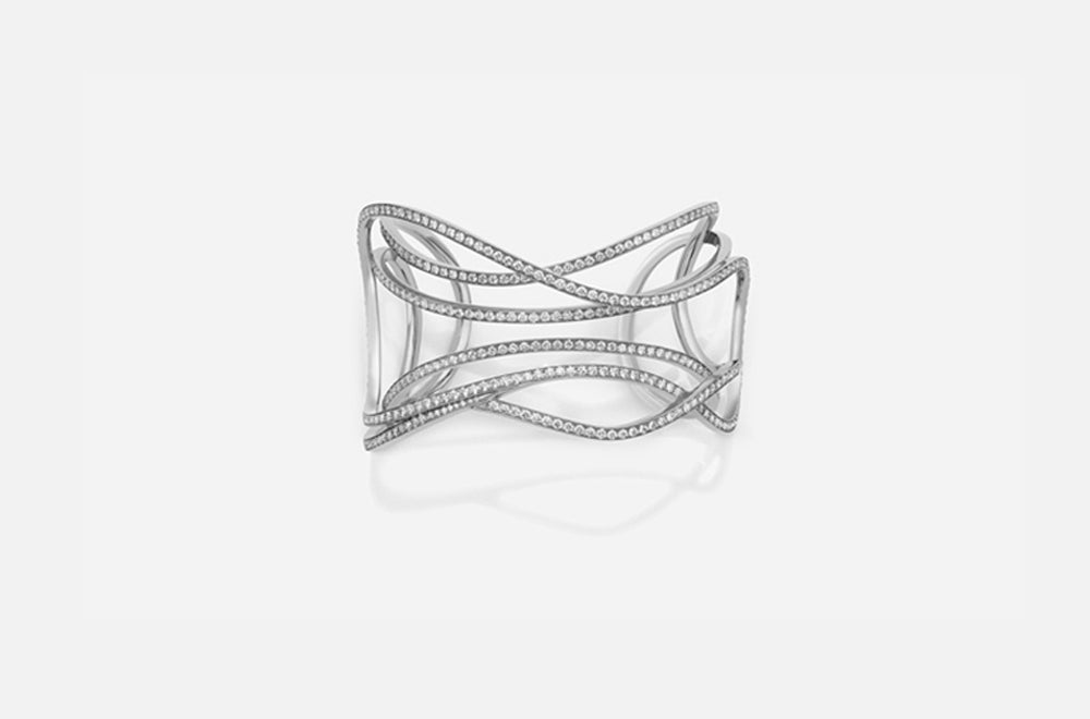 SERPENTINE CUFF / White Gold