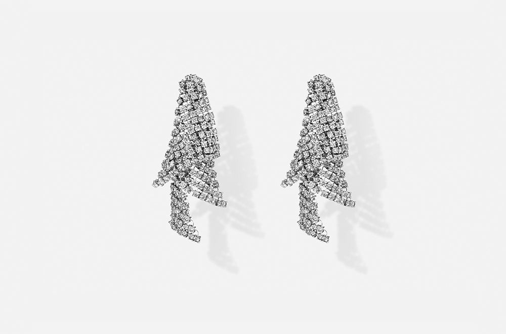 FLUID EARRINGS / White Gold