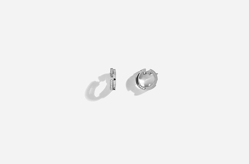 VOLUME EARRINGS / White Gold