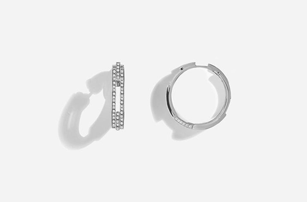 VOLUME EARRINGS / White Gold