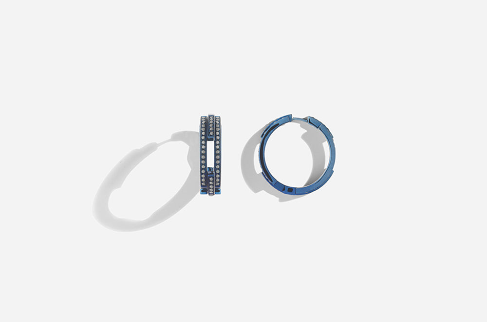 VOLUME EARRINGS / Blue Gold