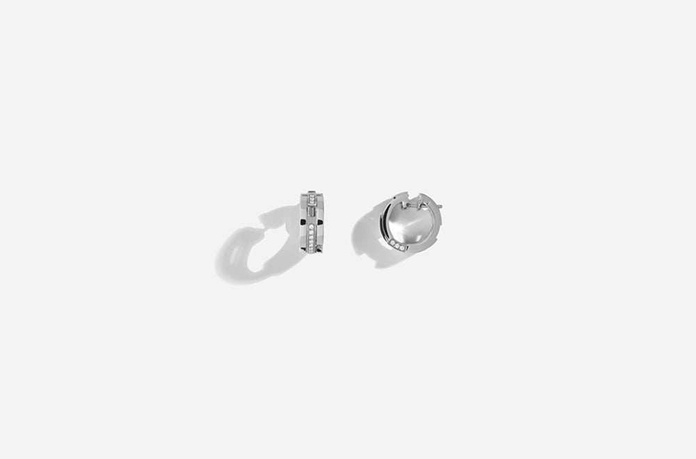 VOLUME EARRINGS / White Gold