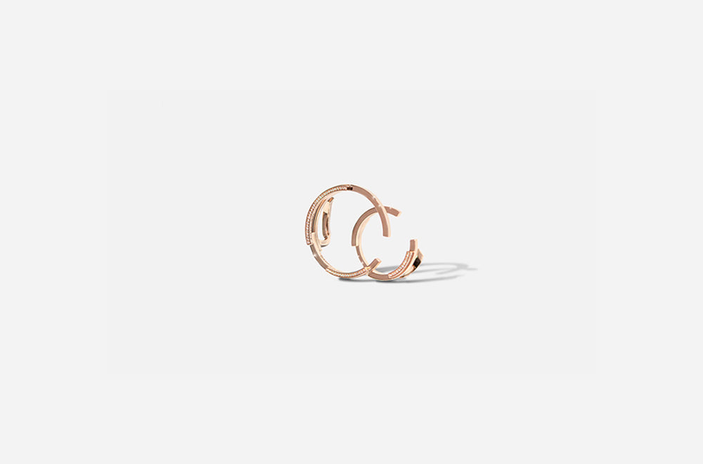 VOLUME EARRING / Rose Gold