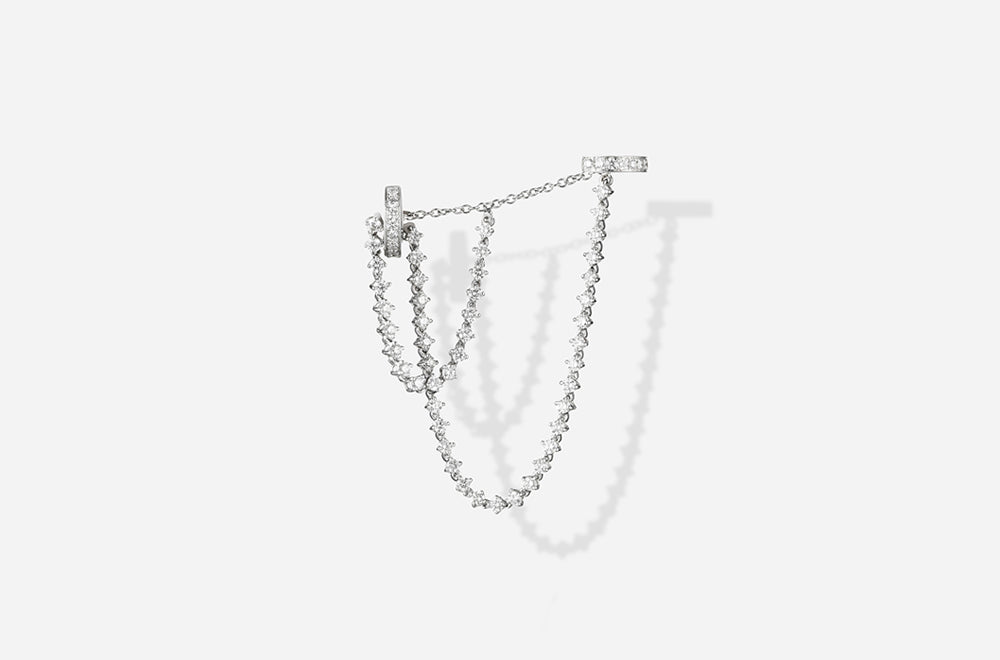 PARABOLE EARRING / White Gold