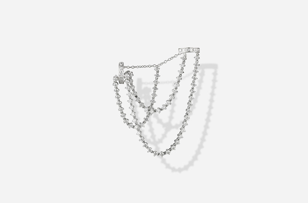 PARABOLE EARRING / White Gold