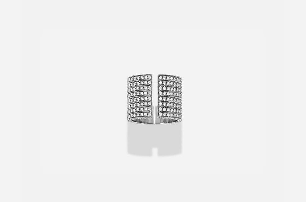 MONUMENT C RING / White Gold