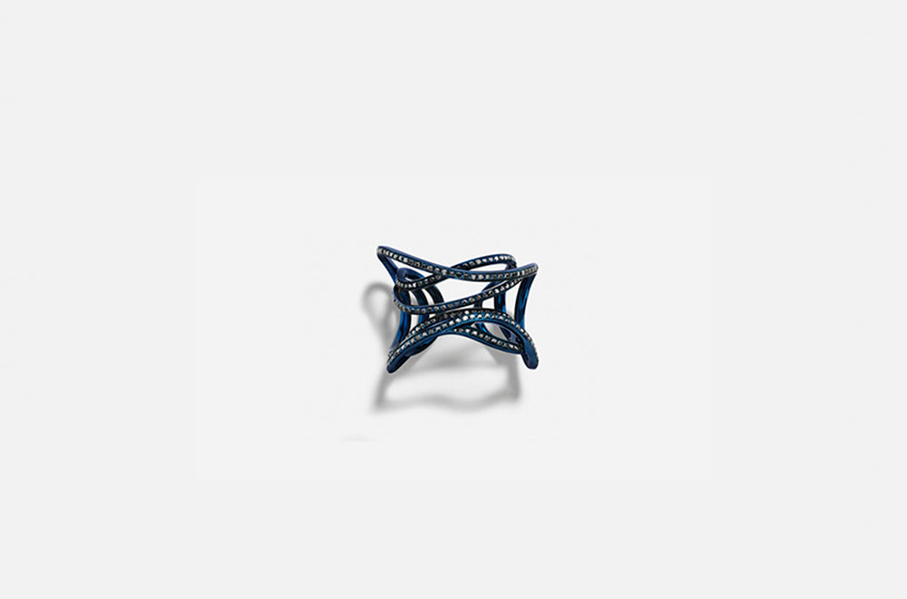 SERPENTINE RING / Blue Gold