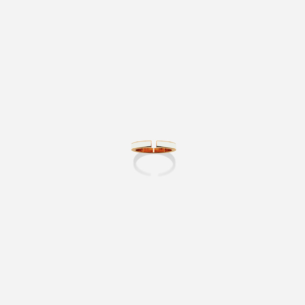 ROSE GOLD WHITE LACQUER C RING